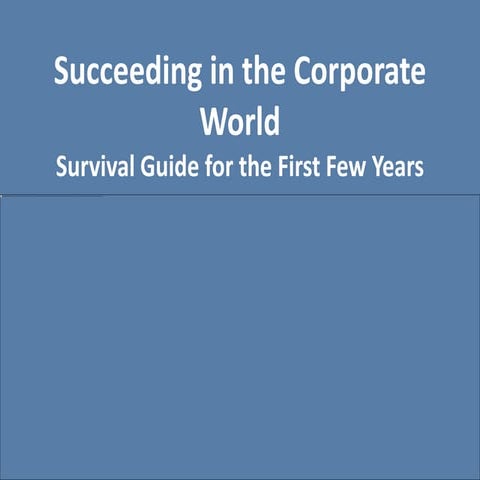 Succeeding In The Corporate World