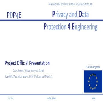 Privacy Data Protection for Engineers - PDP4E | PPTX