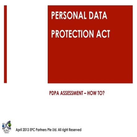 Personal data Protection Act Singapore How-to Perform Assessment