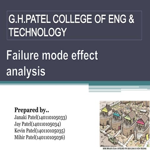  Failure mode effect analysis