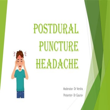 Postdural puncture headache presentation