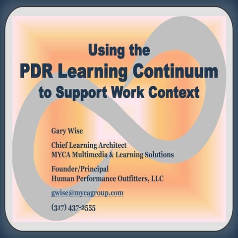 PDR Learning Continuum