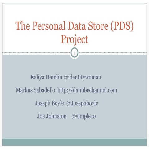 Personal Data Store Project