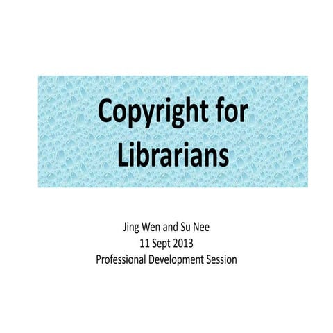 Copyright for Librarians
