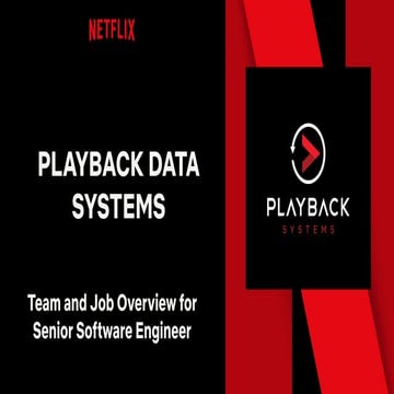 Netflix Playback Data Systems Team and Job Overview