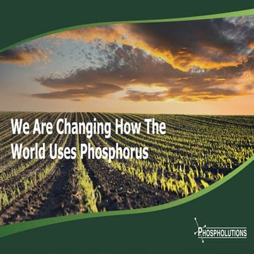 Pitch Deck Teardown: Phospholutions's $10M Series A extension AgTech deck