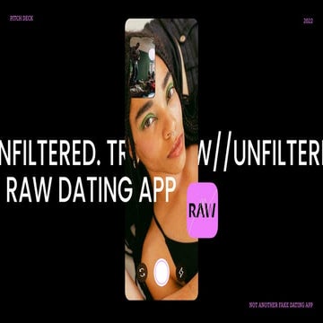 Pitch Deck Teardown: RAW Dating App's $3M Angel deck