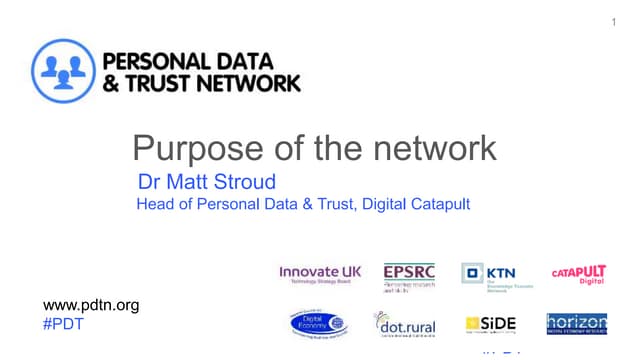 Personal Data & Trust Network - 11/3/15