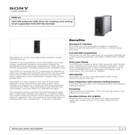 Sony PDW-U1