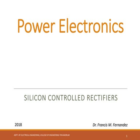 Power Electronics - Silicon controlled rectifiers | PDF