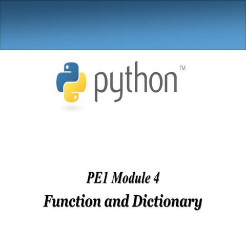 Python dictionary | PPT