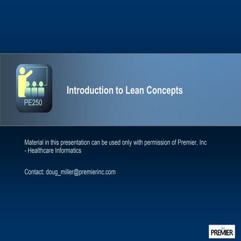 Premier's Introduction To Lean Concepts