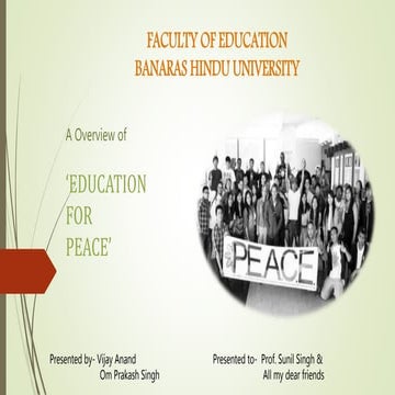 EDUCATION FOR PEACE
