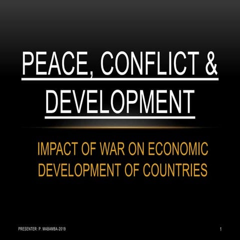 War and Economic Development | PPTX