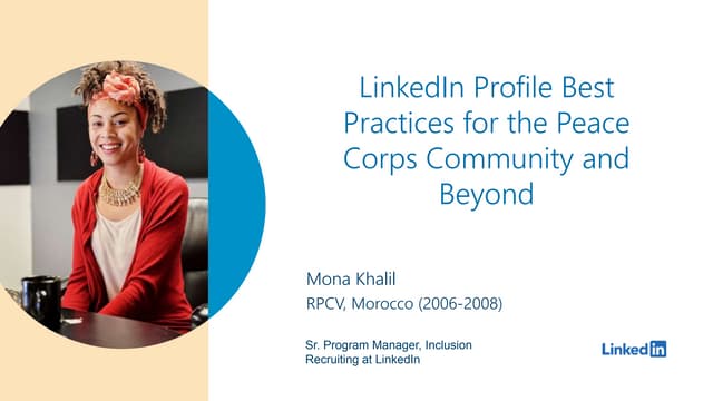 Free LinkedIn Resources for the Peace Corps Community and Beyond...