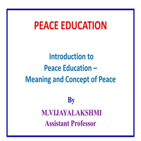 Peace education 