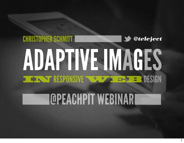 [peachpit] Adaptive Images in Responsive Web Design