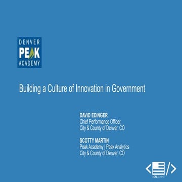 Peak Academy: Building a Culture of Innovation in Government