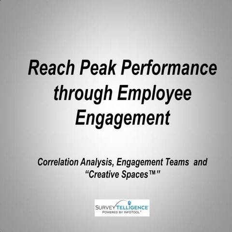 Reach Peak Performance Through Employee Engagement
