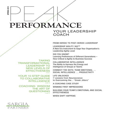 Peak Performance Spring 2012  By Sargia Partners (2)