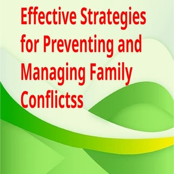 Family Conflict Management and Physical Activities to strengthen ...