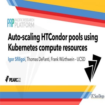 Auto-scaling HTCondor pools using Kubernetes compute resources