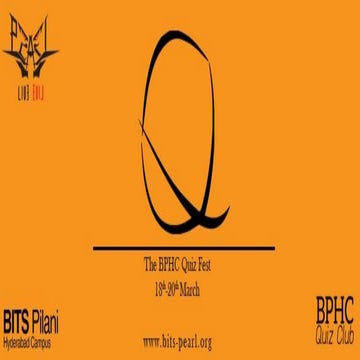 The Pearl Farewell General Quiz 2016 - Finals