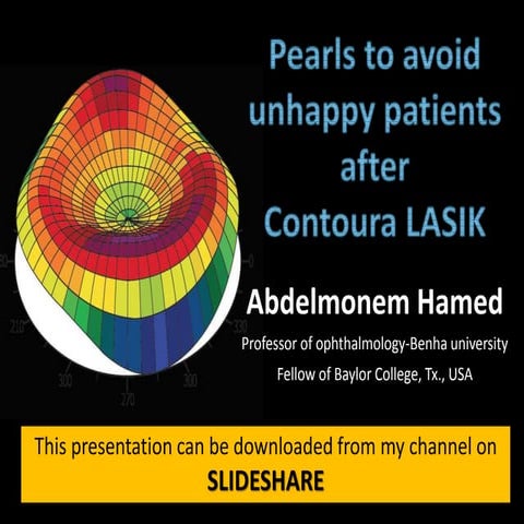 Pearls for avoiding unhappiness after contoura lasik