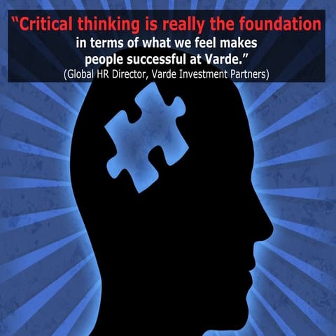 Building a Critical Thinking Assessment Business