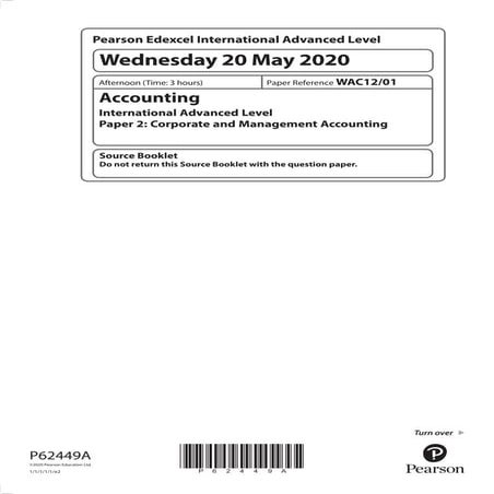 Pearson edexcel ial accounting may 2020 unit 02 corporate and management acco...