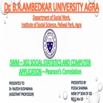 Pearson's correlation