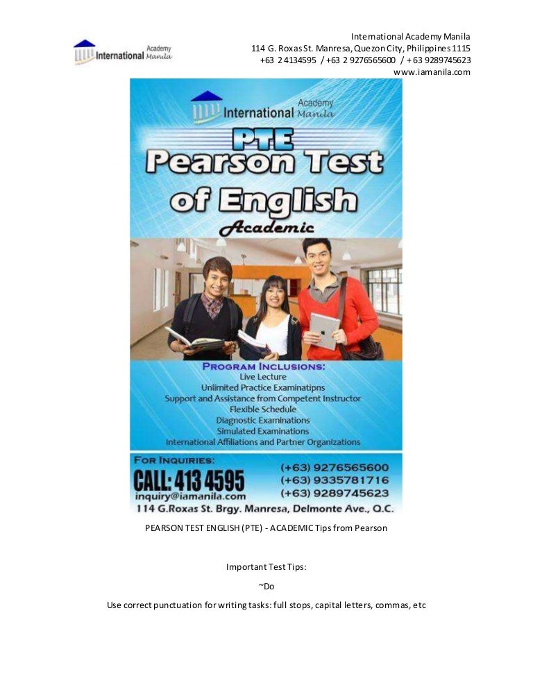 Pearson test english (pte)