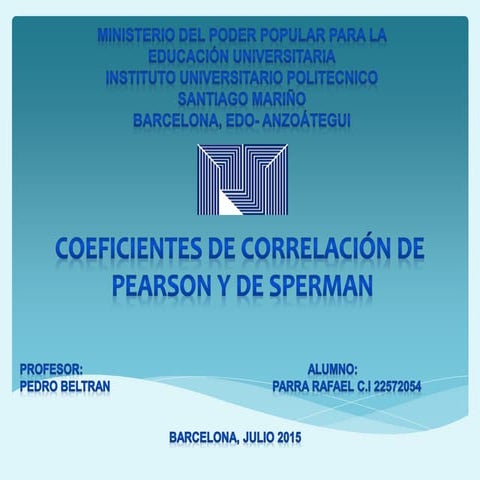 Pearson y sperman