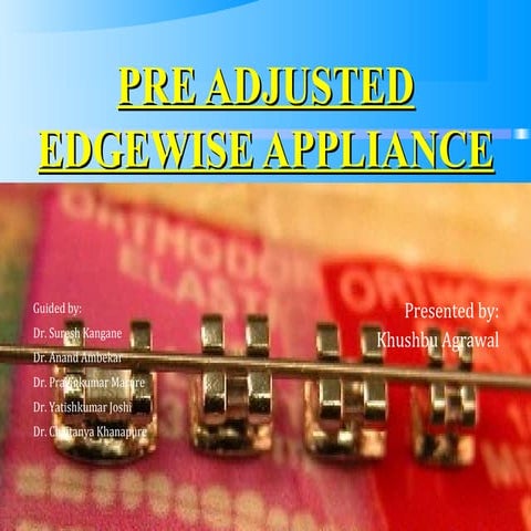 preadjusted edgewise appliance