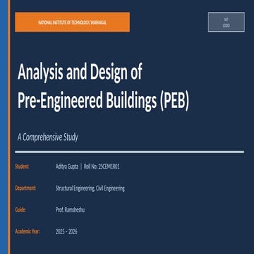 Design of Pre-Engineered Building (PEB) Structure | PDF