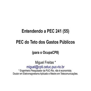 Pec do Teto de Gastos - o que é?