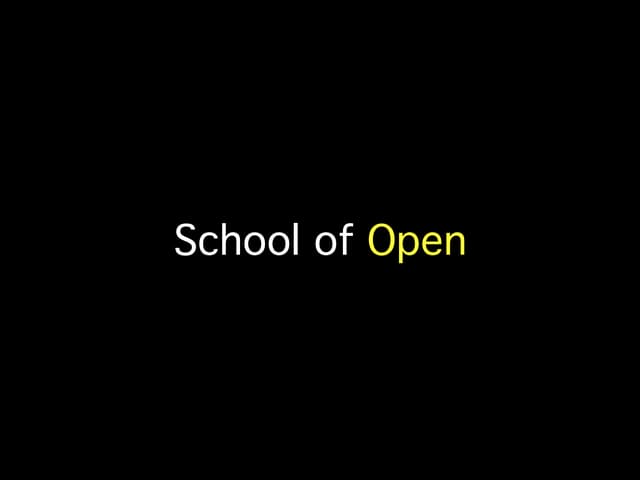 Pecha Kucha introducing the School of Open
