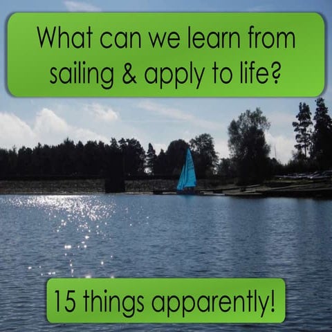 Coventry Pecha Kucha - What can we learn from sailing & apply to life?