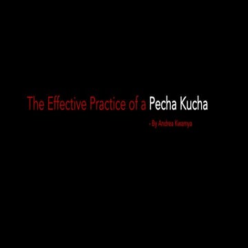 Strengthen Public Speaking Skills with Pecha Kucha's - March 2017