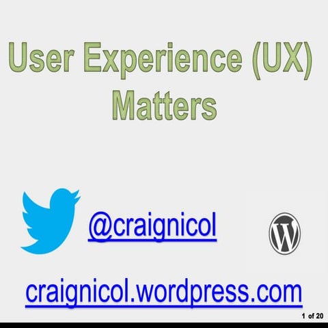 Pecha kucha ux (TechMeetup Glasgow)