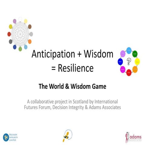 Anticipation + Wisdom = Resilience :  The World and Wisdom Gane