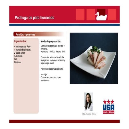 Pechuga de pato horneado