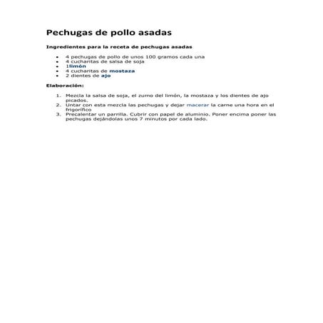 Pechugas de pollo asadas