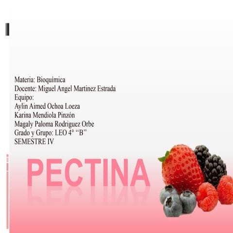 Clases de pectina | DOCX
