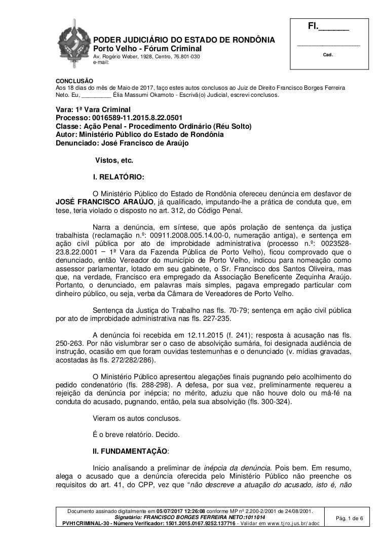 Conclusos Os Autos Para Decisão De Admissibilidade Do Recurso