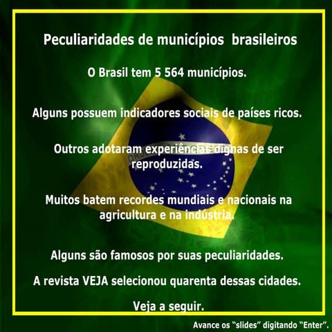 Peculiaridades de Municipios Brasileiros | PPT