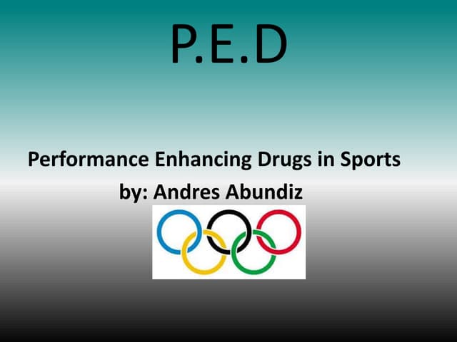 Michael Stopped Using Performance Enhancing Drugs Performance Enhancing Drugs | PPT