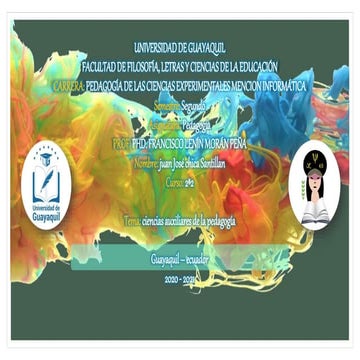 Ciencias auxiliares de la pedagogía - UG-Ped.Informática