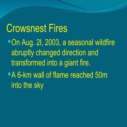 Revised Crowsnest Fire