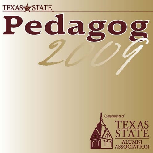 Pedagog 2008 09 TxState University